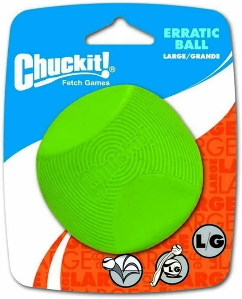 Chuckit Erratic Ball For Dogs Large Ball 3' Diameter (Pack Of 4)
