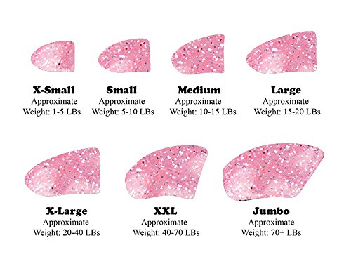 Purrdy Paws 40 Pack Soft Nail Caps For Dog Claws Pink Glitter Jumbo