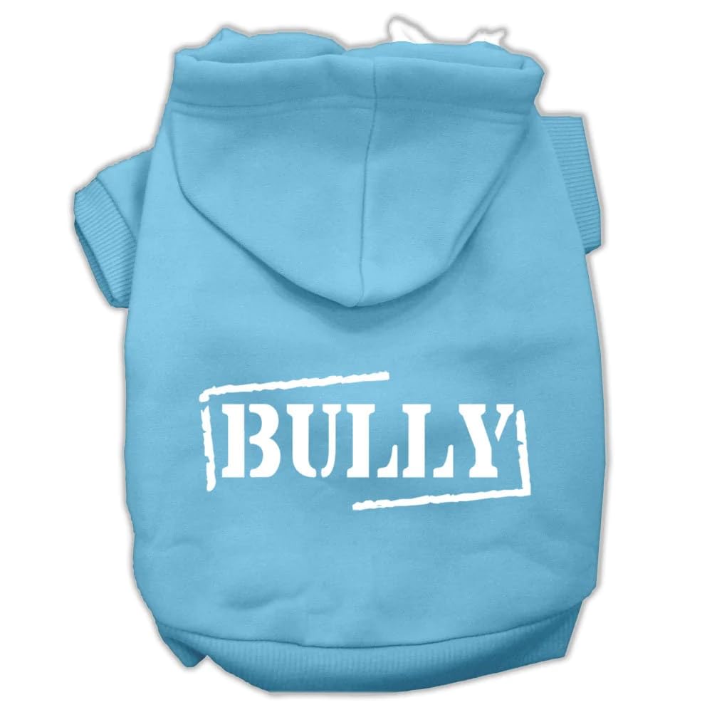 Mirage Pet Products Bully Screen Printed Pet Hoodies, Medium, Grey