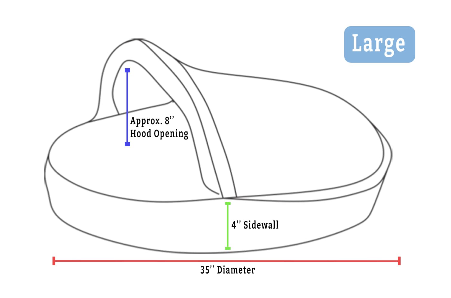 Snoozer Luxury Microsuede Cozy Cave Pet Bed, Show Dog Collection, Large, Merlin Pewter