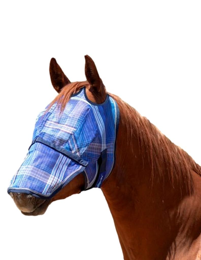 Kensington Fly Mask w/Web & Nose Size: X.Large Color: 181-Kentucky Blue
