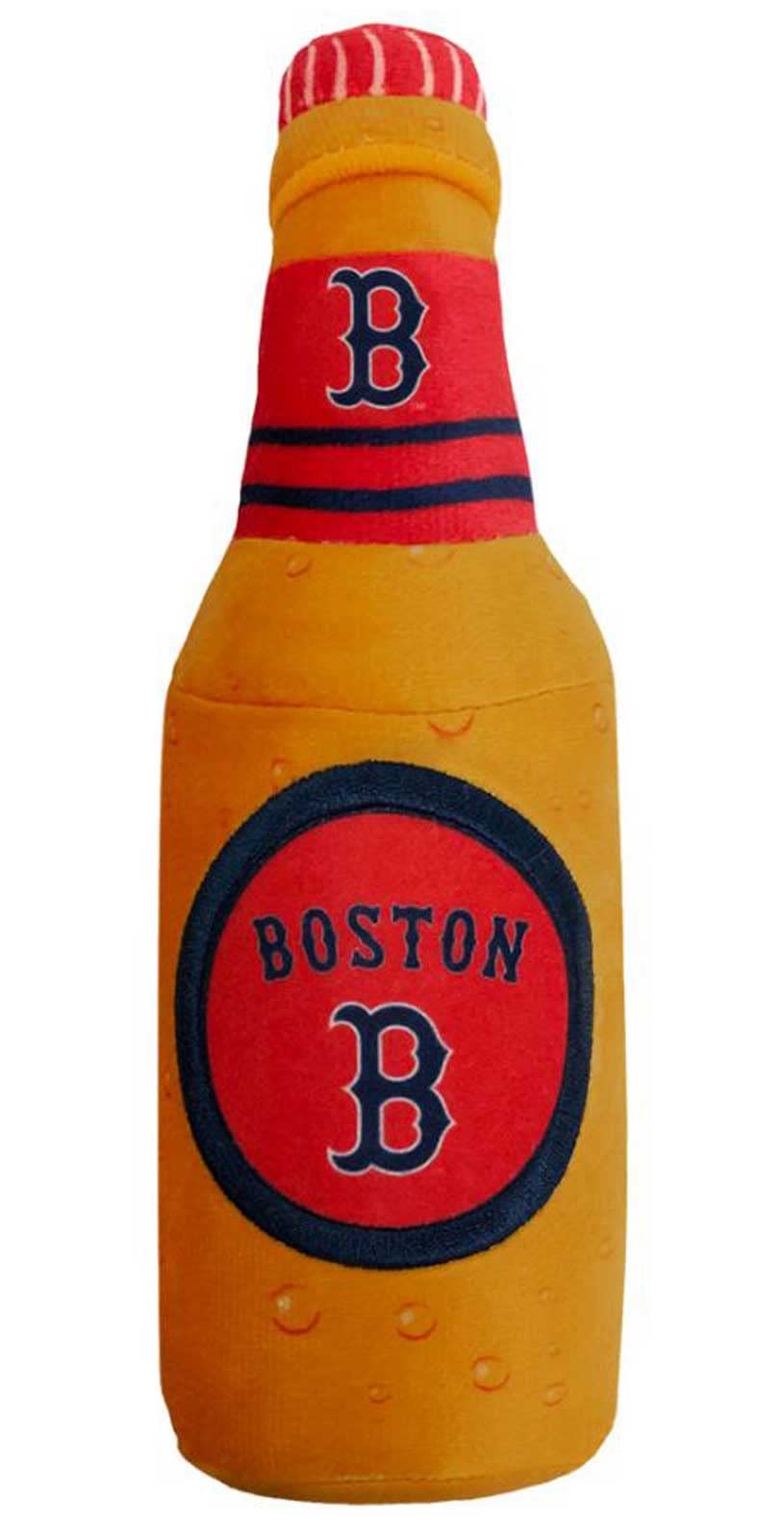Pets First Mlb Boston Red Sox Stadium Beer Bottle Plush Dog Toy-Cutest Plush Toy For Dogs & Cats With Inner Squeaker & Premium E