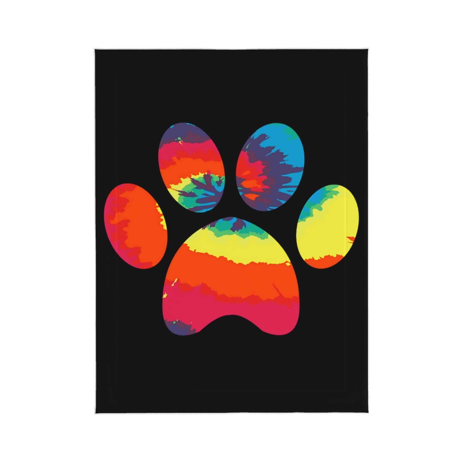 Cute Printing Super Soft Pet Throw Blanket Tie Dye Animal Cat Dog Paw Sofa Bed Blanket Suitable for Small MediumSized Dogs Cats