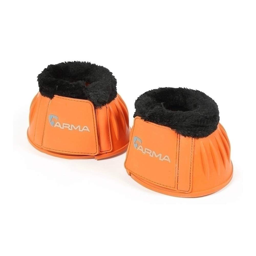 Shires Arma Fleece Trim Bell Boot (Orange, Full)