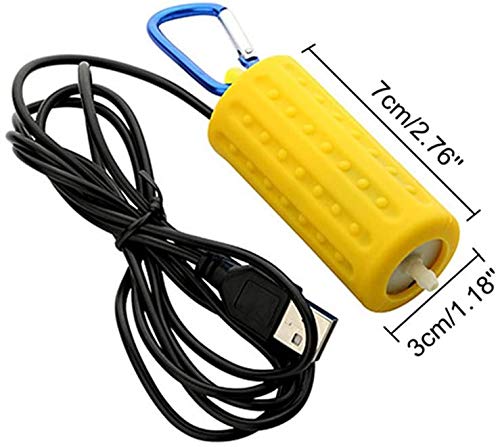 2Pcs Aquarium Usb Air Pump Portable Mini Usb Aquarium Fish Tank Oxygen Air Pump Mute Energy Saving Fish Tank Air Pumps Yellow