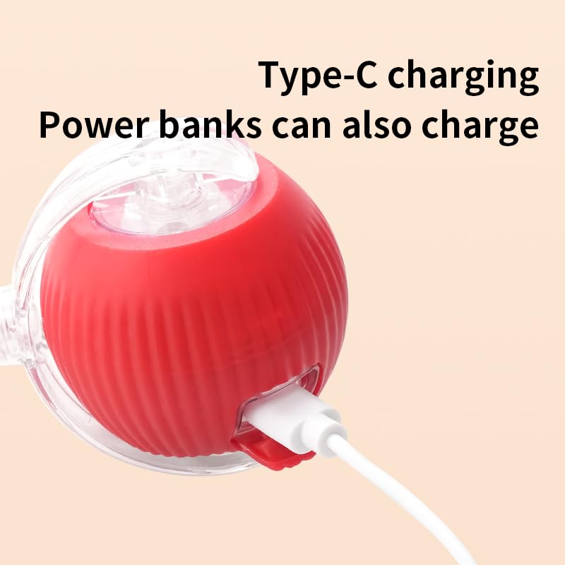 Marchul Interactive Cat Toys Ball, Automatic Moving Cat Toy For Bored Indoor Cats, Active Rolling Ball For Dogs, 360 Smart Pet T