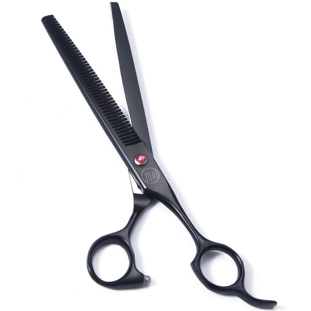 Moontay Professional Dog Grooming Scissors Set, 7 Inch/8 Inch Pet Grooming Scissors Chunkers Shears For Dog, Curved Dog Grooming Scissors, Thinning Shears For Dog With Grooming Comb