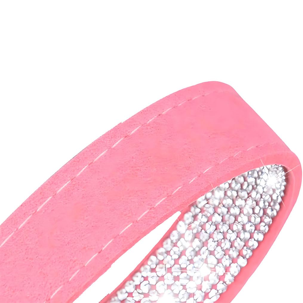 Bling Dog Collar, Rhinestone Dog Collars Cute Diamond Jewel Sparkle Fancy Leather Cat Pet Collar For Xxs Xsmall Small Medium Lar