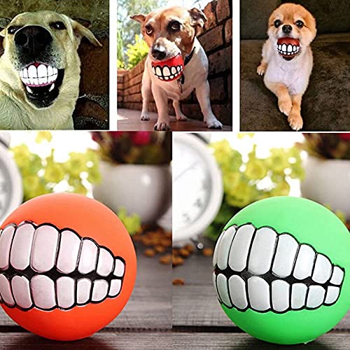 Dog Trust Dog Squeaky Sound Ball Puppy Chew Teeth Toy Squeaker Ball Funny Playing Toys for Dogs, Cat and Puppies  Pack of 1 (Co