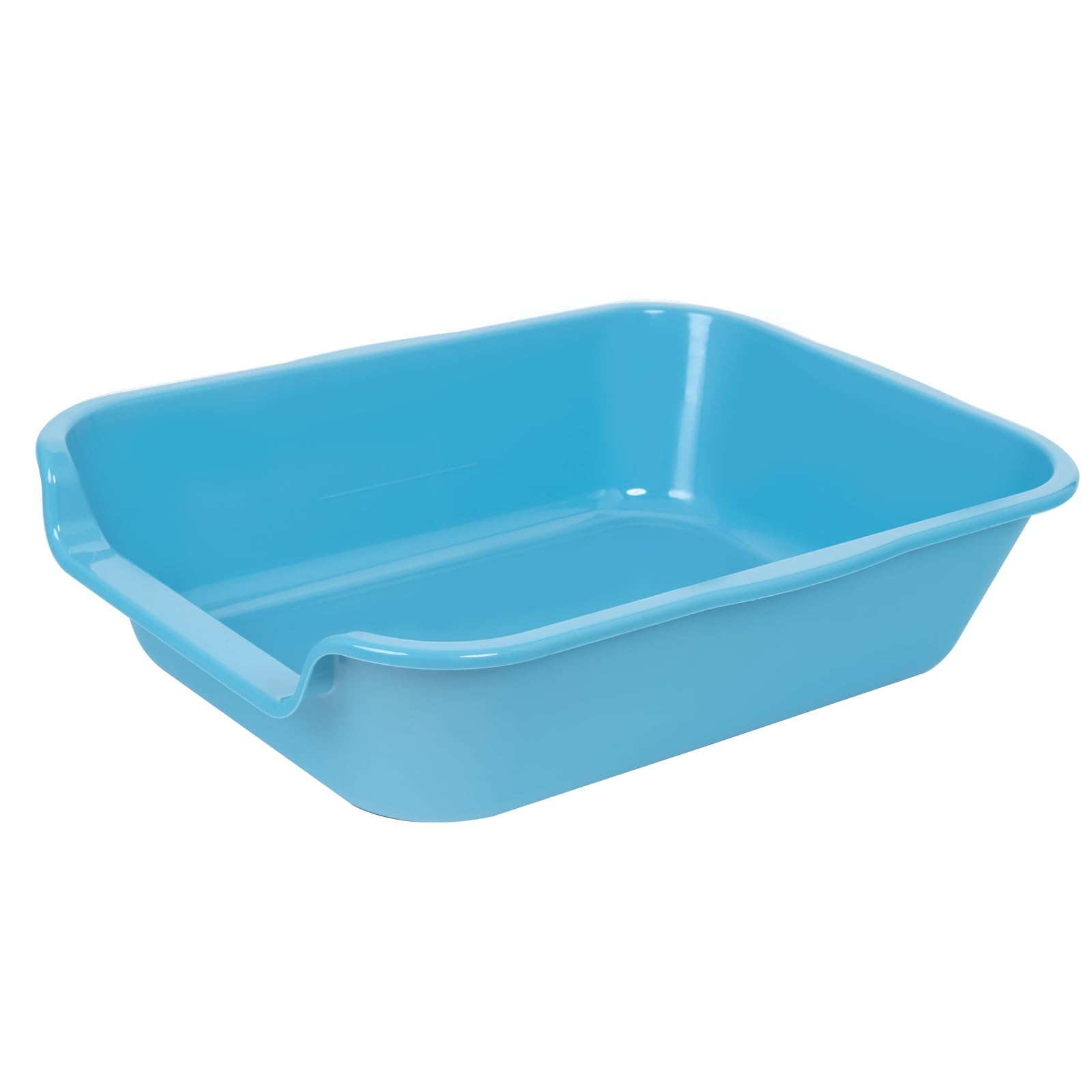 Blaucasa 2 Pack Extra Large Dog Litter Box Pan Tray (ABS Material), Low Entry Jumbo Senior Litter Boxes for Multiple Kitten Big