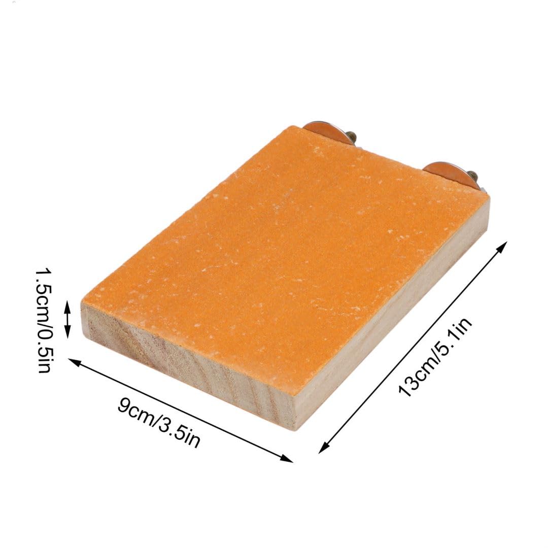 Hypeety Colorful Bird Perch Stand Platform For Parrot Macaw African Greys Budgies Parakeet Cockatiels Natural Wood Paw Grinding Clean Cage Toy (Random Color)(B)