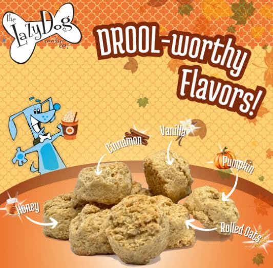 The Lazy Dog Cookie Co. Soft Dog Treats, Mutt Mallows Pumpkin Spice Latte, for Small, Medium and Large Dogs, Wheat-Free, Baked i