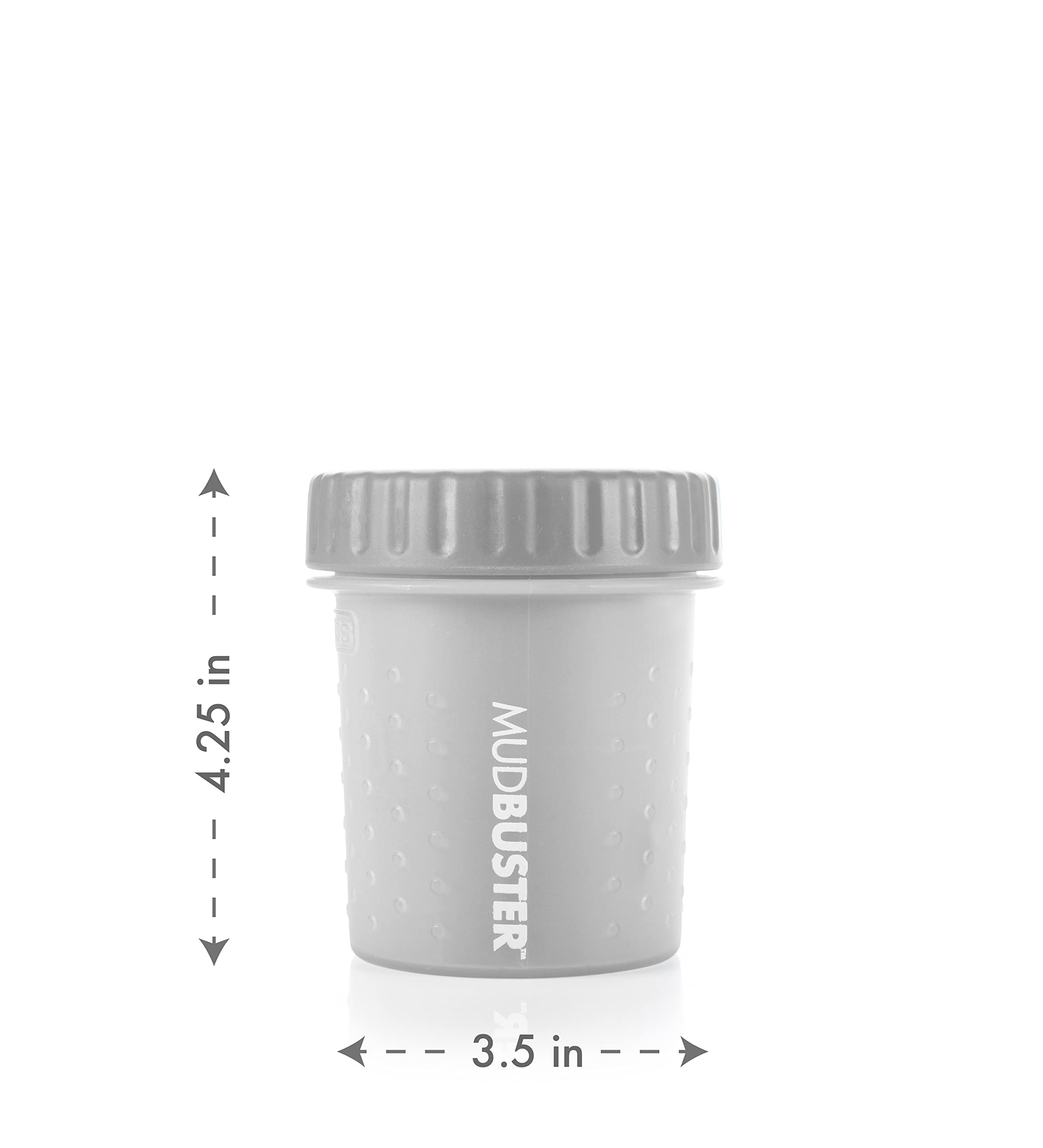 Dexas Mudbuster Portable Dog Paw Washer/Paw Cleaner, Small, Light Gray