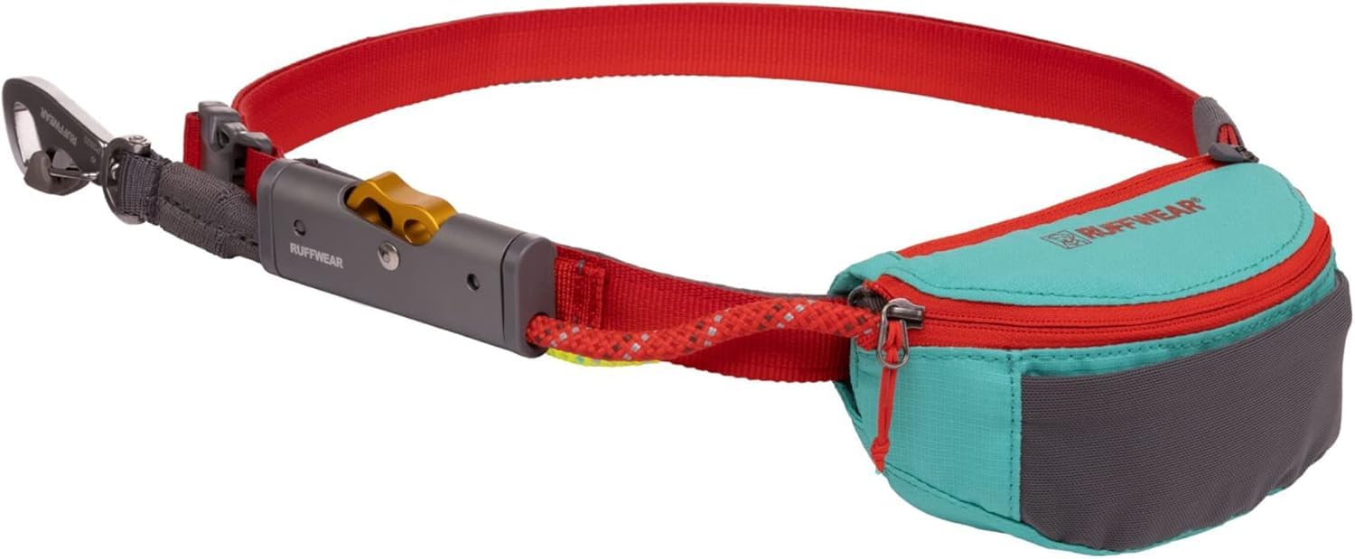 Ruffwear, Hitch Hiker Dog Leash, Adjustable Leash & Hitching System For Camping & Hiking, Aurora Teal