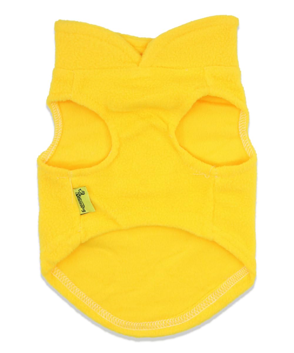 Droolingdog Cat Sweater Pet Sweaters Fleece Vest For Cats Clothes For Cat Only Warm Winter Coat, Large, Yellow