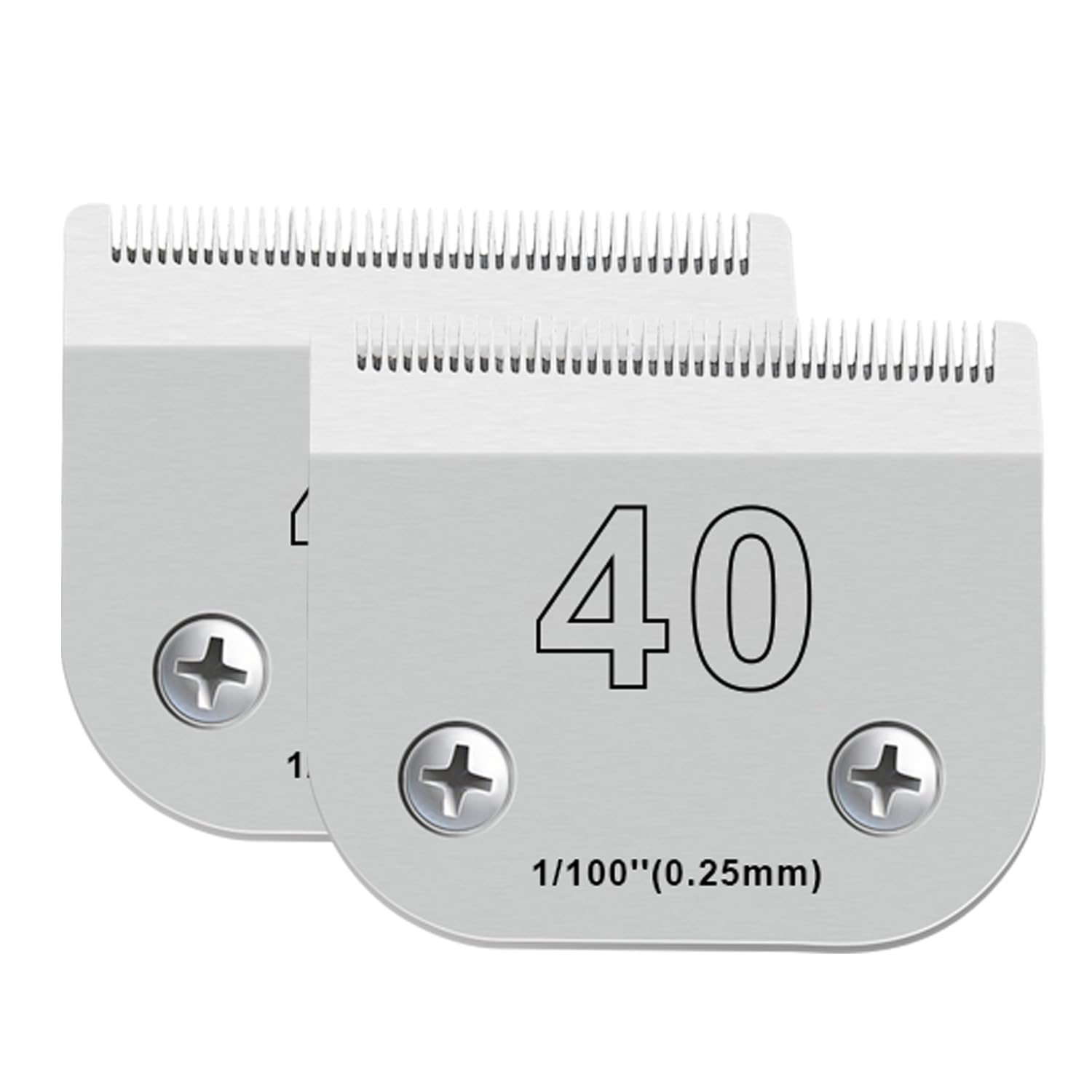2Pcs 40 Blades Dog Grooming Blades Compatible With Andis Dog Clippers,Dog Clipper Blades Compatible With Oster A5,Wahl Km10 Dog 