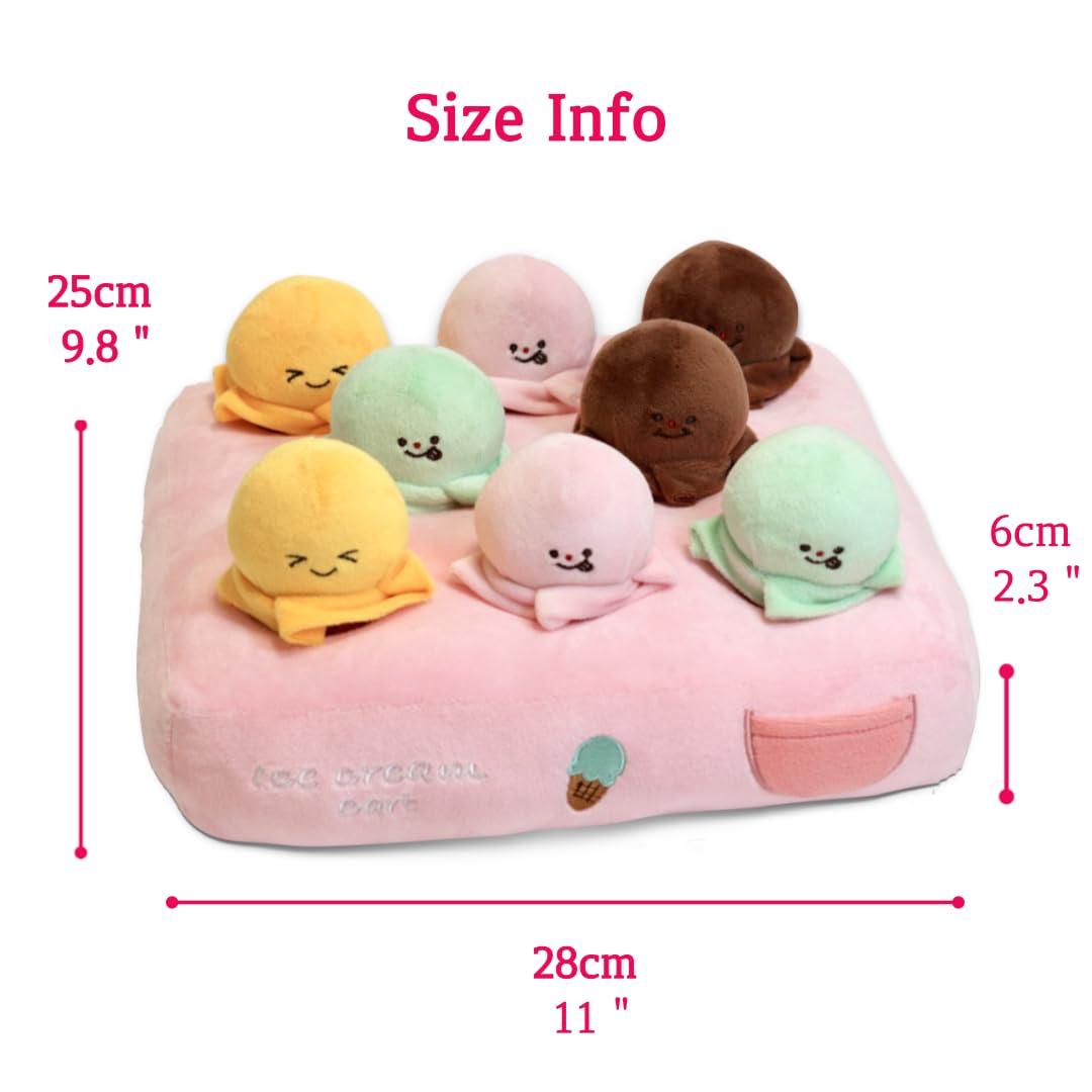 Gosuny Toys Enrichment Dog Puzzle Toy, Snuffle Mat For Puppies, Pink Dog Toys For Small Dogs, Interactive Small Dog Toys, Ice Cr