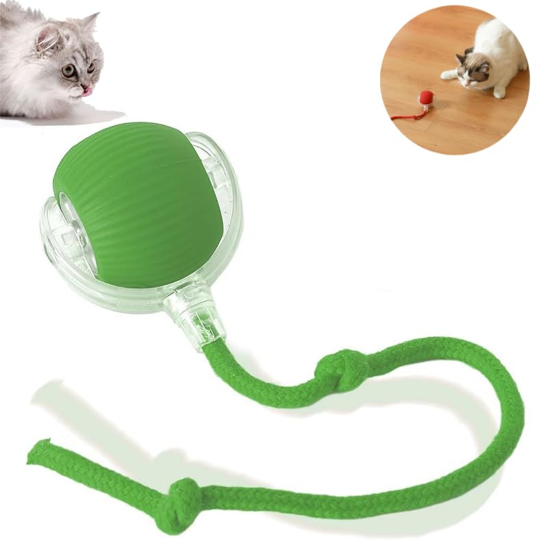 Zonciho 2025 New Interactive Cat Toys Balls,Automatic Moving Cat Balls, Cat Toys For Bored Indoor Cats(Green)