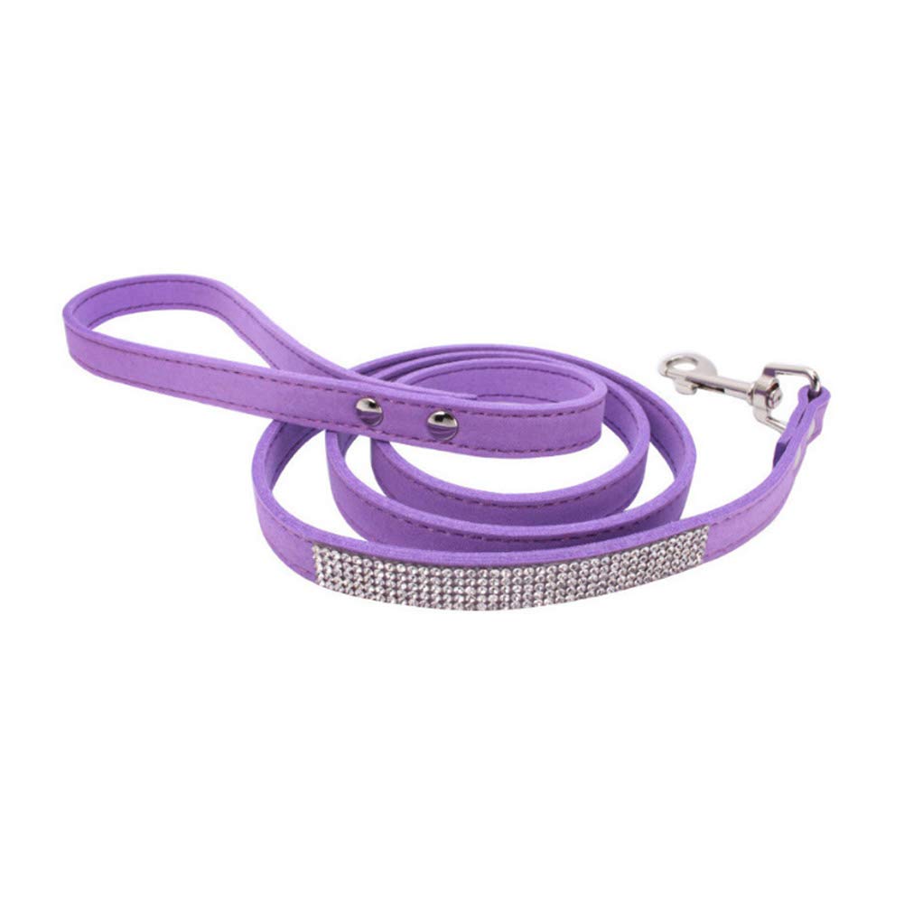 Etopars Microfiber Pet Dog Collar Leashes Set, Reflective Dog Collar, Double-Layer Soft Leather Pet Leash, Cat Dog Collar Leash