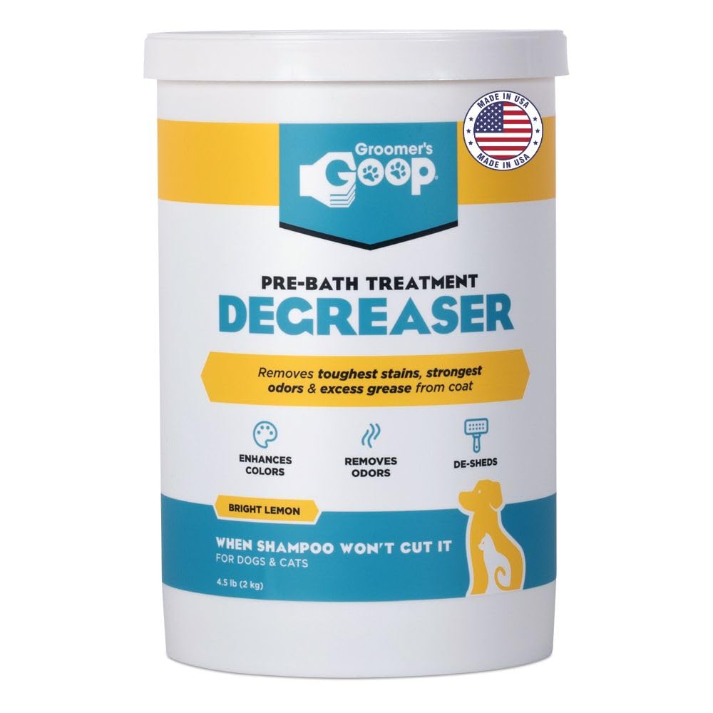 Groomers Goop Pre-Bath Pet Degreaser Treatment - Professional Strength Formula Removes Tough Oil & Grime from Dog & Cat Coats, C