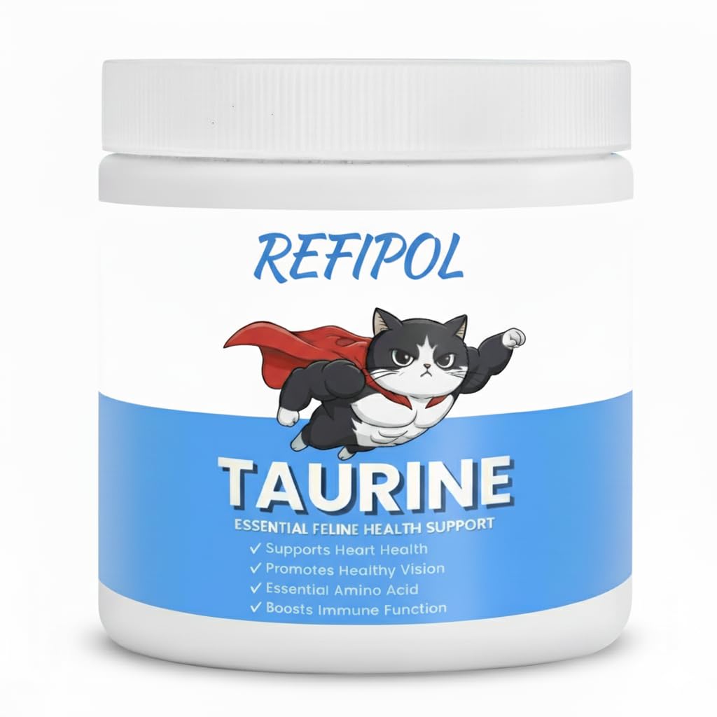 Taurine for Cats and Dogs,Cat Taurine Supplement for Heart & Eye Health - Premium Formula with Essential Vitamins for Adult Cats