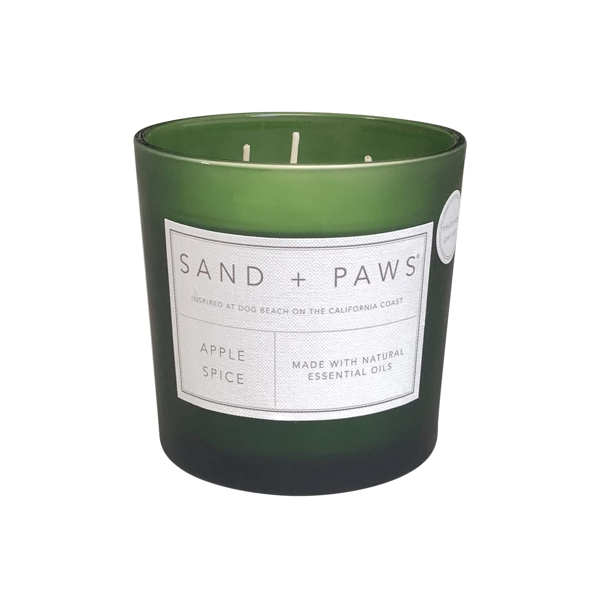 Sand + Paws Scented Candle - Apple Spice - Additional Scents and Sizes -Luxurious Air Freshening Jar Candles Neutralize pet Odor