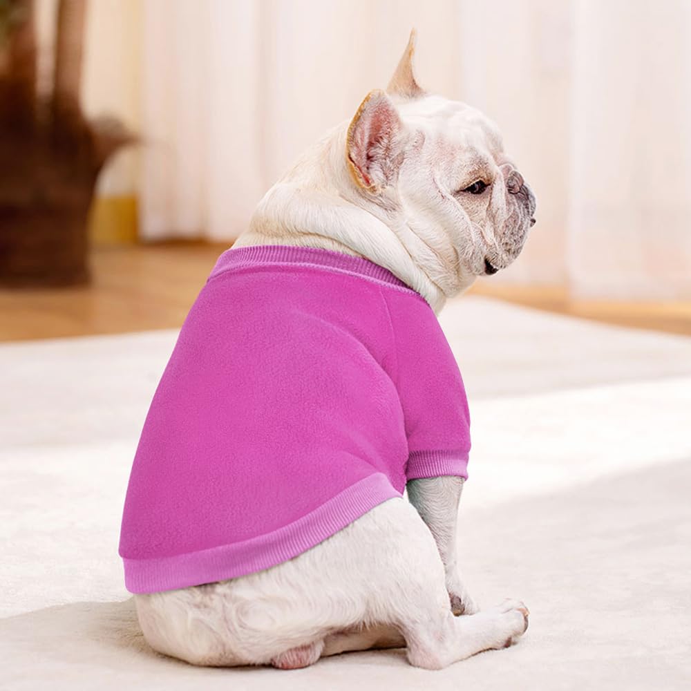 Idepet Dog Fleece Sweater Pet Dog Clothes Small Dogs Pullover Sweatshirt Soft Puppy Sweater Warm Winter Shirt Classic Cat Appare