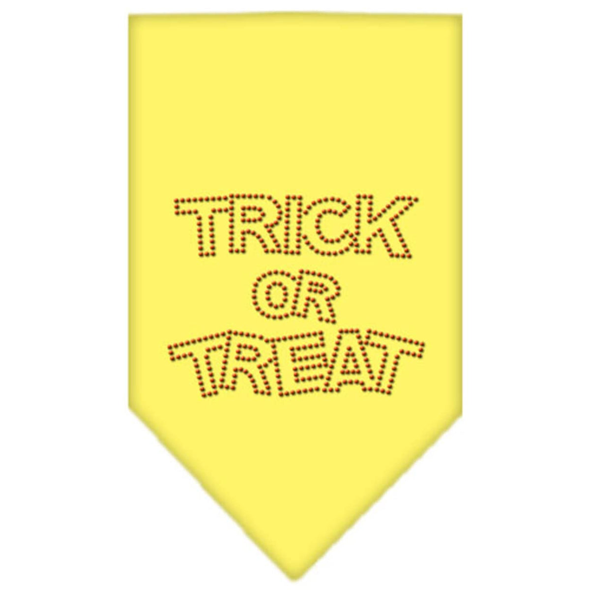 Halloween Pet and Dog Bandana Rhinestone, &quot;Trick or Treat&quot; Yellow Large