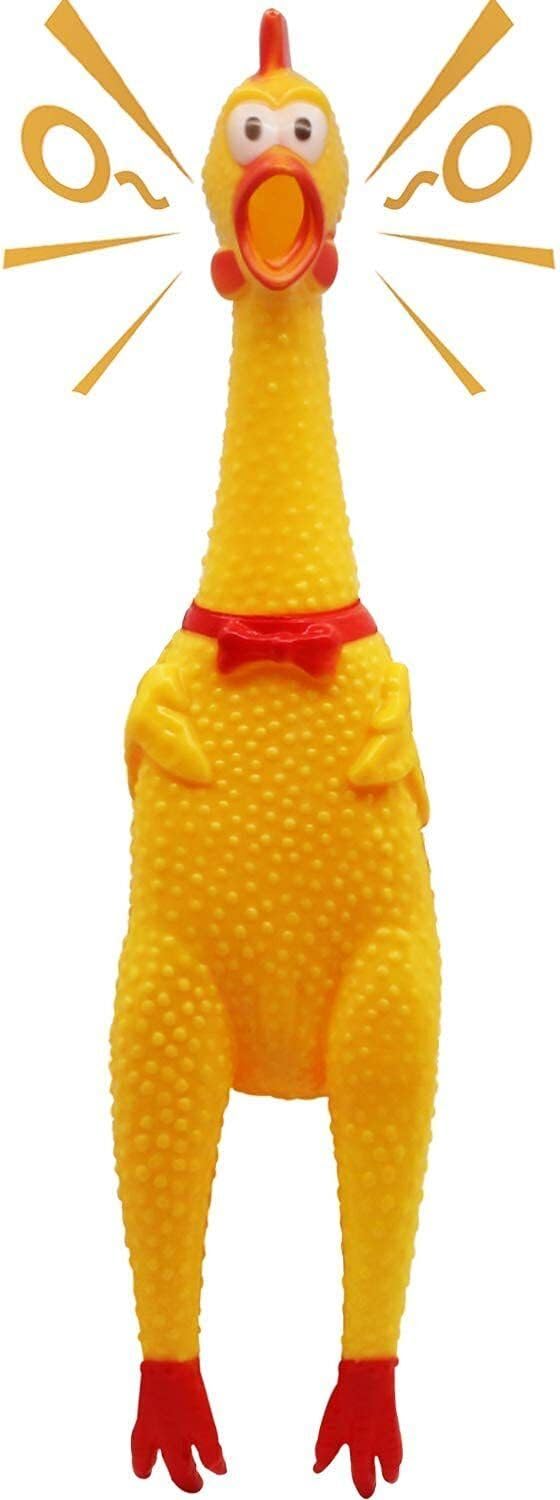 Agirav Natural Latex Rubber (Squeaky Chicken) Dog Chew Toy |