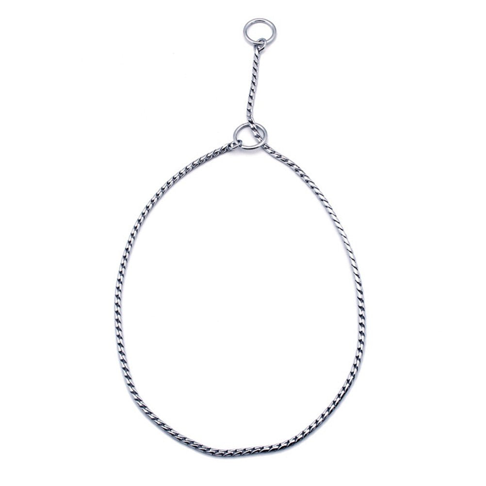 Sgoda Silver Dog Chain Collar Choke Pet Training Snake Collar With Heavy Links, 26 In, 5 Mm