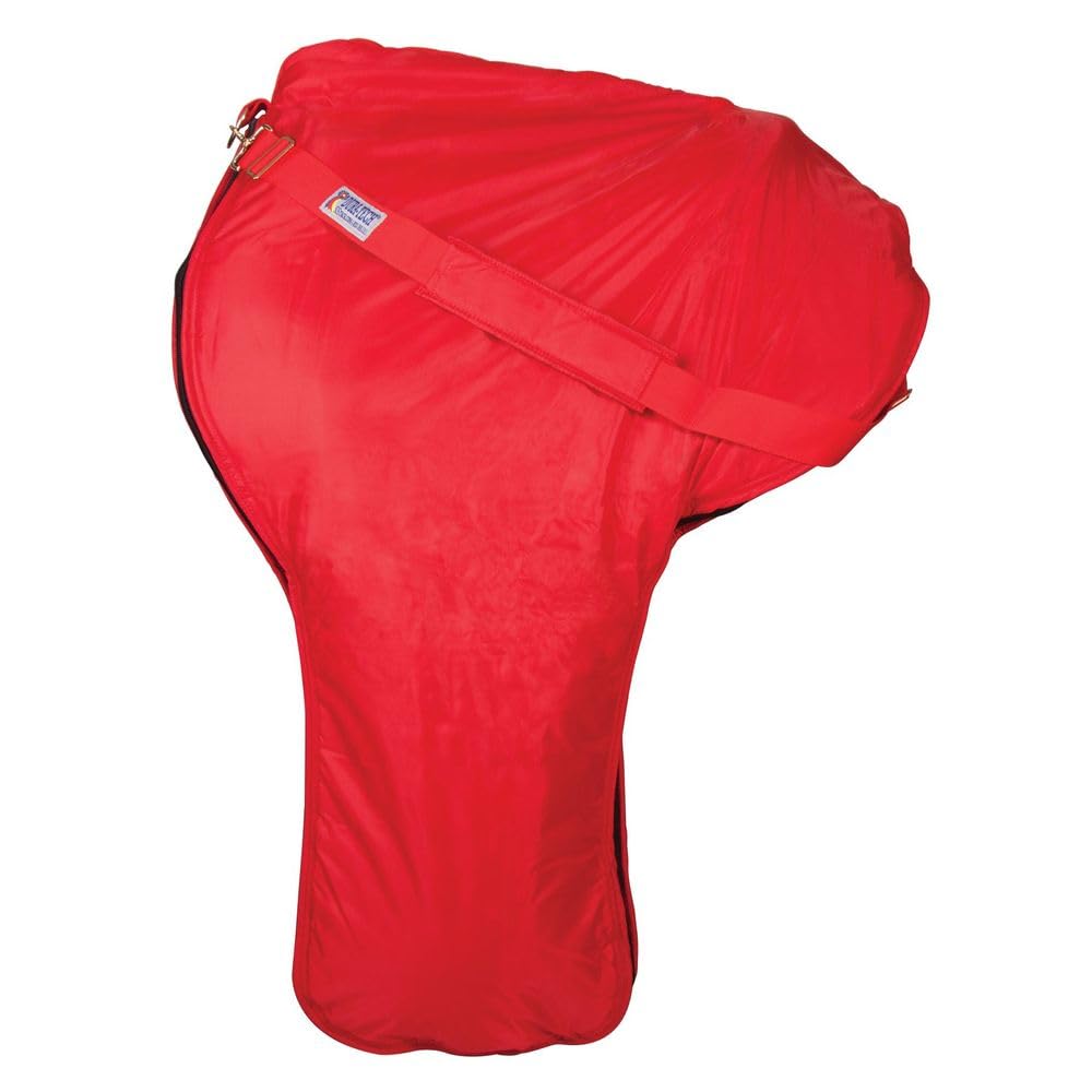 Dura-Tech Padded Western Saddle Case | Ultimate Protection & Easy Transport | Ideal for Horse Shows & Travel | Color Red
