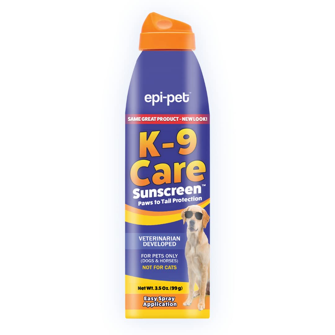 Epi-Pet K-9 Care Sunscreen, Paws To Tail Protection, Prevents Sunburns On Dogs And Horses, Sun Protector Spray, Spf 30+, Non-Greasy/Oily Solution – 3.5 Oz