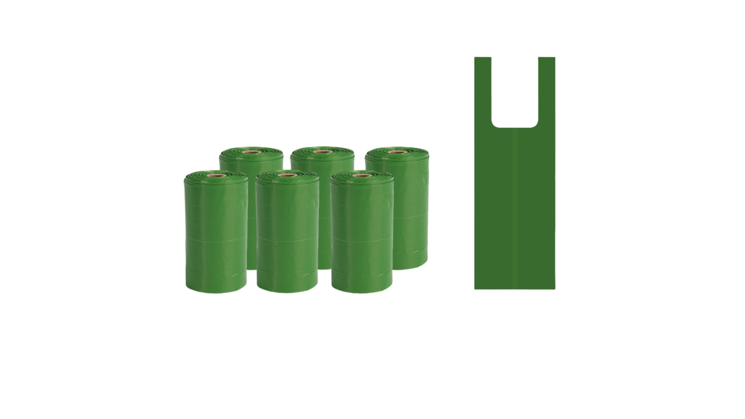 Cwyza Biodegradable T-Shirt Poop Bags With Easy-Tie Handles - Leak-Proof, Extra Thick Waste Bags For Small Dogs & Cats,6 Pack Of