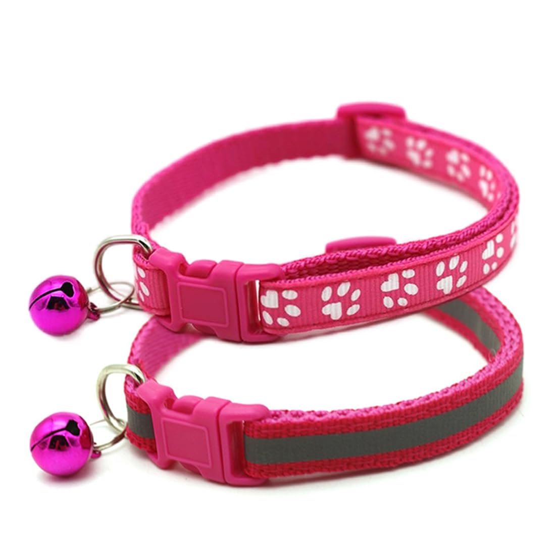 Xxs Dog Collar With Bell, 2-Pack Basic Reflective Dog Collar With Bells For Xxs Xs Small Pet Dogs Tiny Kitten Girls Animal, Hot 