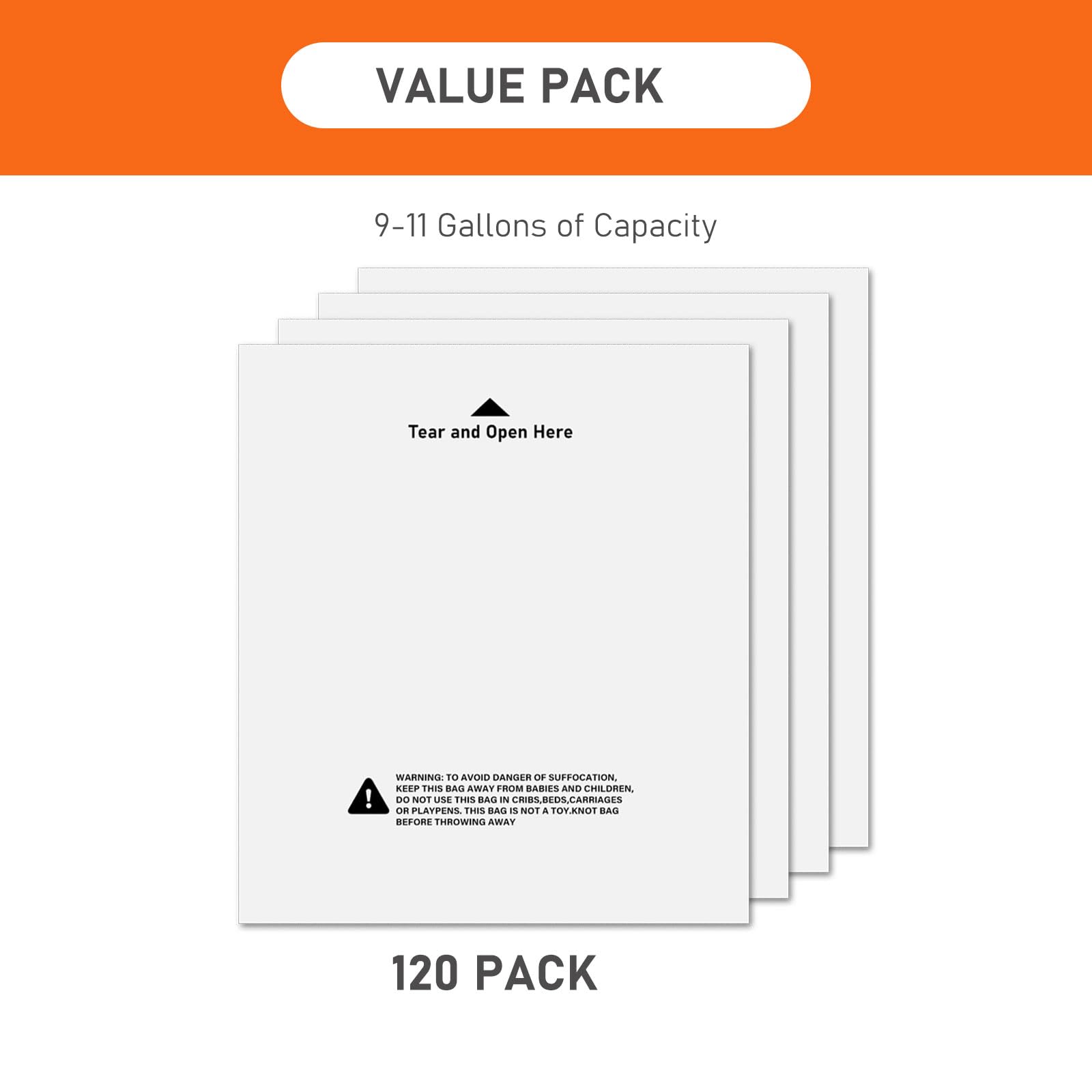 120 Pack Waste Drawer Liners Compatible With All Litter-Robot Models, 9-11 Gallons Replacement Liners, Custom Compatible With Litter-Robot Waste Drawer