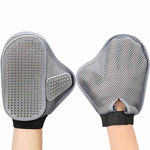 Cleversion 1 Pc Dog Combs Pet Massage Hair Cleaning Brush Stainless Steel Pet Grooming Glove Remover Bath Glove Pet Cleaning Too