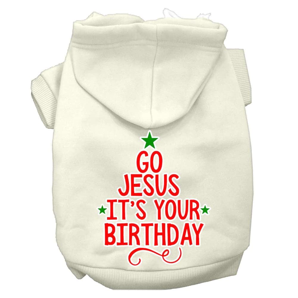Go Jesus Screen Print Dog Hoodie Light Pink Xl 16