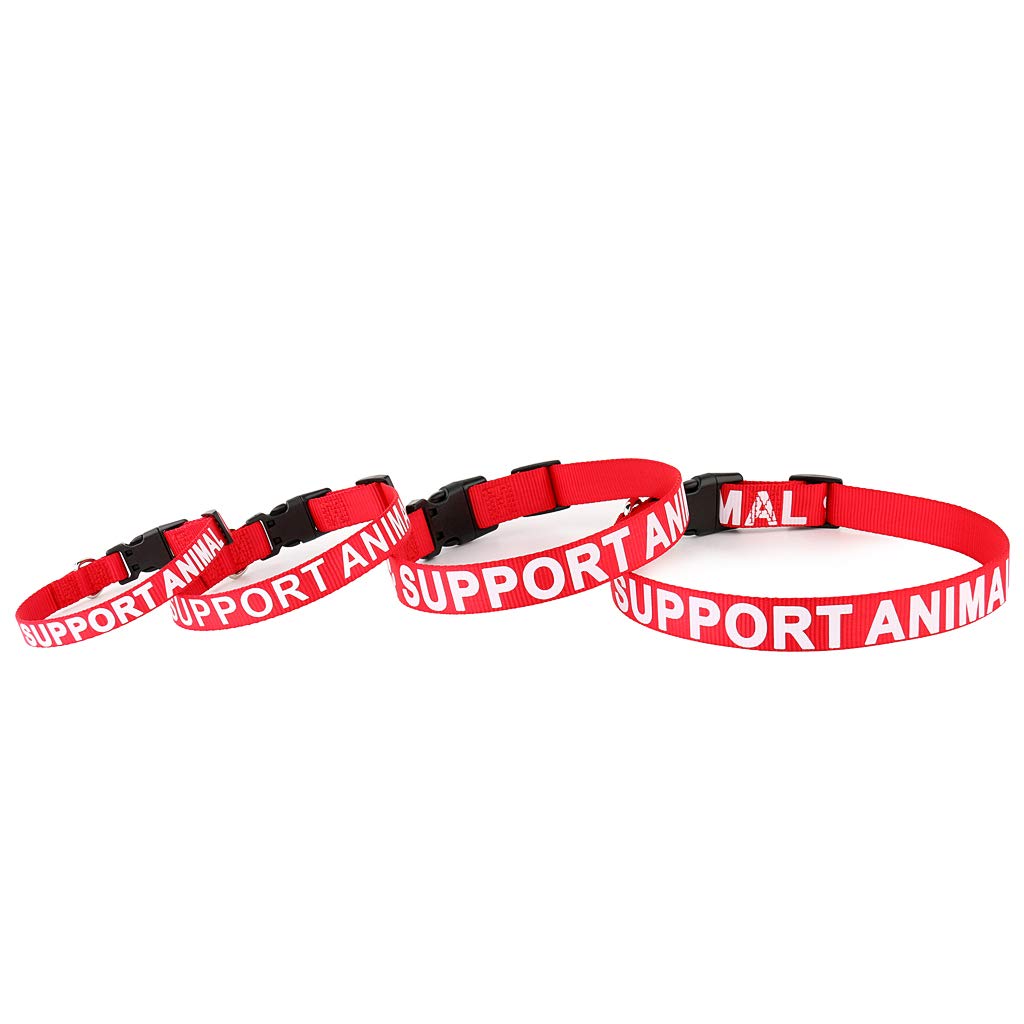 Plutus Pet Support Animal Collar,Printed In Large Letters On Nylon Webbing,Prevents Accidents By Warning Others Of Your Dog In A