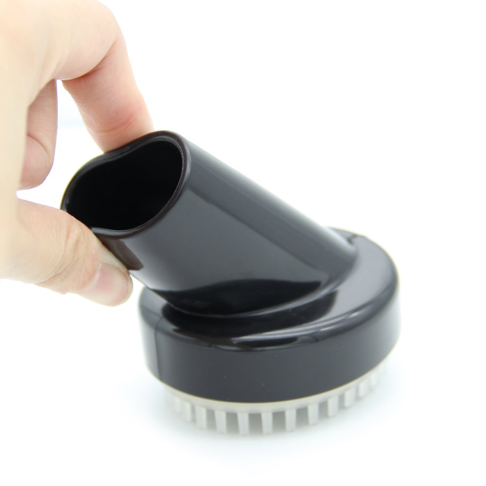 Ez Spares Replacement Pet Round Air Brush Central Vacuum Hose Attachment Dog Grooming Tool Universal 1 1/4 Inches (32Mm) Soft Pvc For Pets Cat Dog Animal'S Hair Cleaning