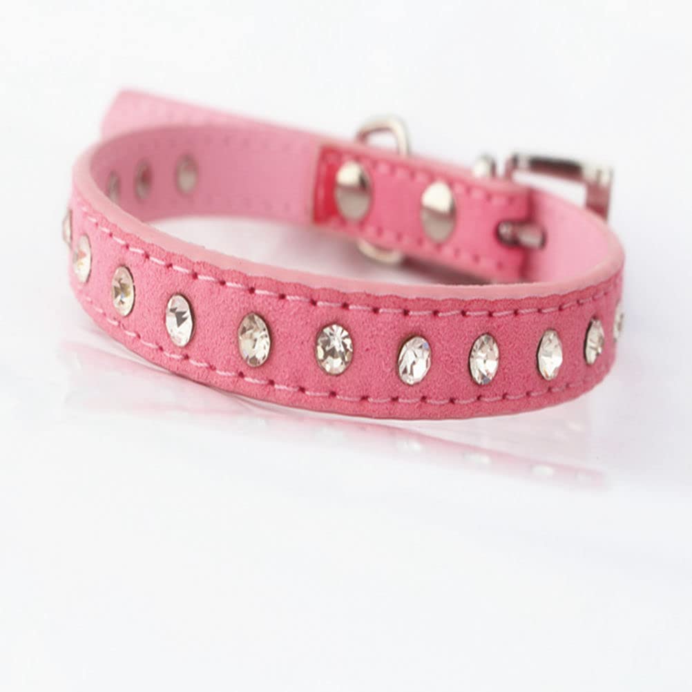 Puppy Collar With Bling Diamond, Pretty Crystal Sparkly Rhinestone Glitter Jewel Girls Cat Collars For Xxs Xs Small Medium Pet Female Dogs Boys Kitten, Red M