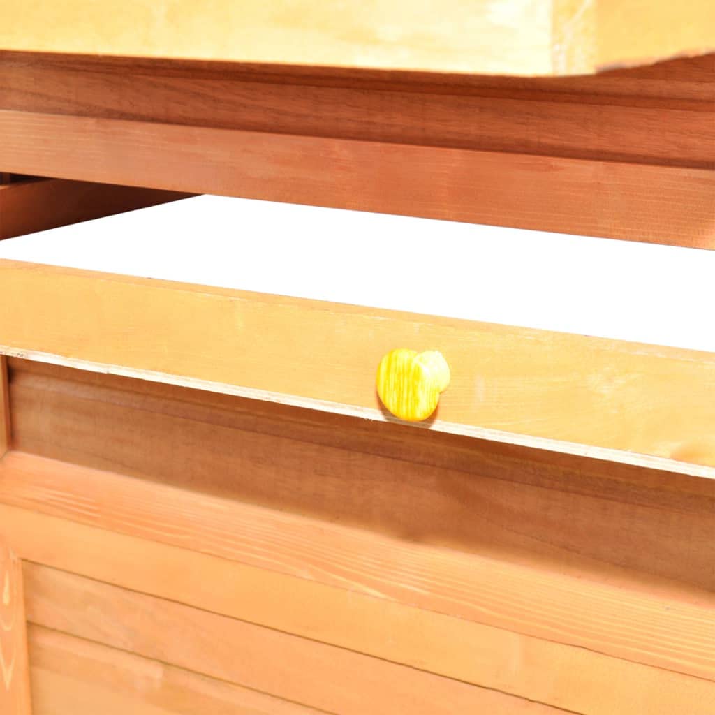 vidaXL Chicken Coop and Run, Hen House with Nesting Box and Ramp, Chicken Cage, Poultry Cage for Ducks Rabbits Small Animals, Solid Pinewood