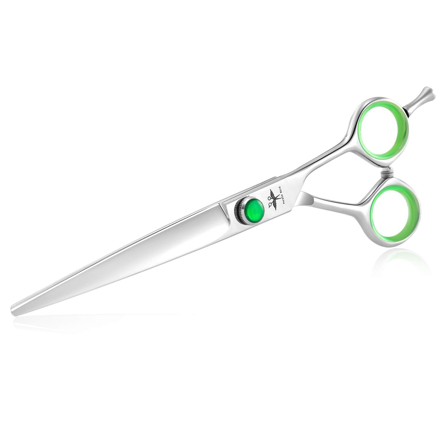 Purplebird 7 Inch Straight Dog Grooming Scissors Professional Pet Cutting Shears Safety Noiseless Blunt Tip Trimming Shearing Fo