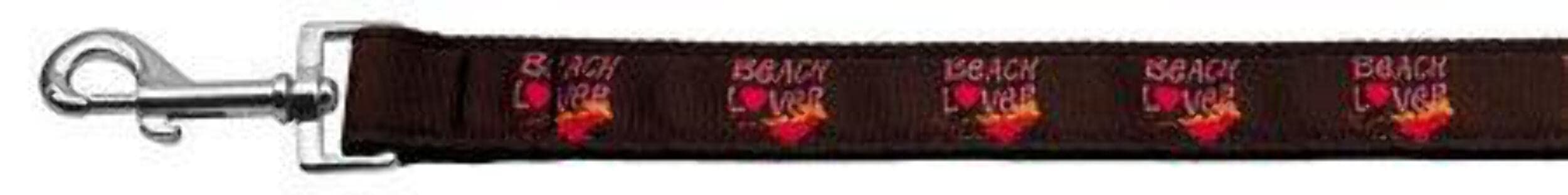 Pet Dog & Cat Nylon Collar or Leash, "Beach Lover" 5/8" w x 6 ft. leash