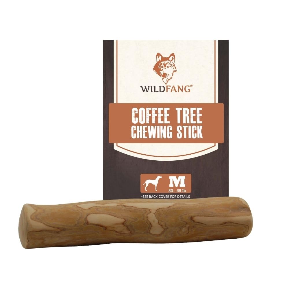 Wildfangcoffee Wood Dog Chew Medium - Natural Chewing Stick For Dogs, Coffee Bone For Dogs Muscle Training, M