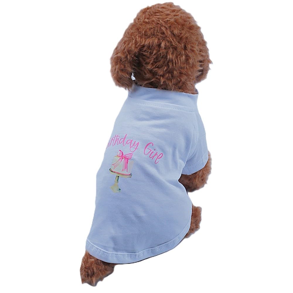 Dog T-Shirt Tee Clothes Vest Lightweight Stretchy Soft Cool Breathable Puppy (Birthdaygirl, Large)