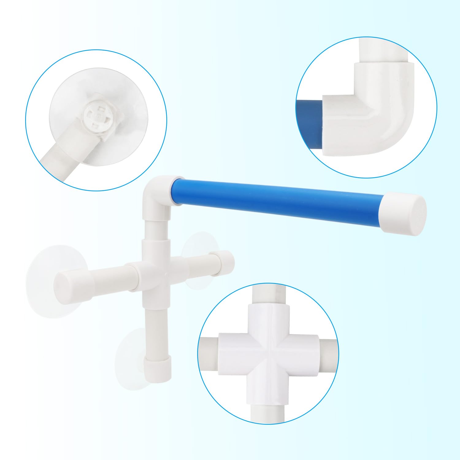 Hypeety Pet Parrot Bath Perches Bird Shower Perch Standing Platform Parrot Shower Perch Rack Suction Cup Window Shower Bird Bath