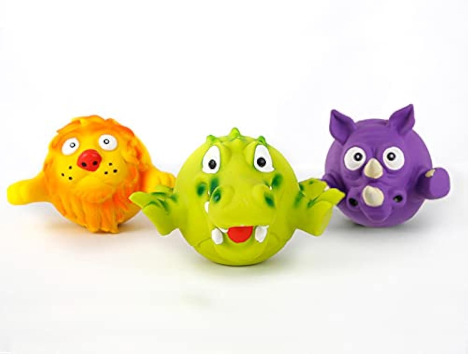 Hartz Dura Play Zoo Balloons Squeak Dog Toy, Multiple Pack Sizes 3 Count