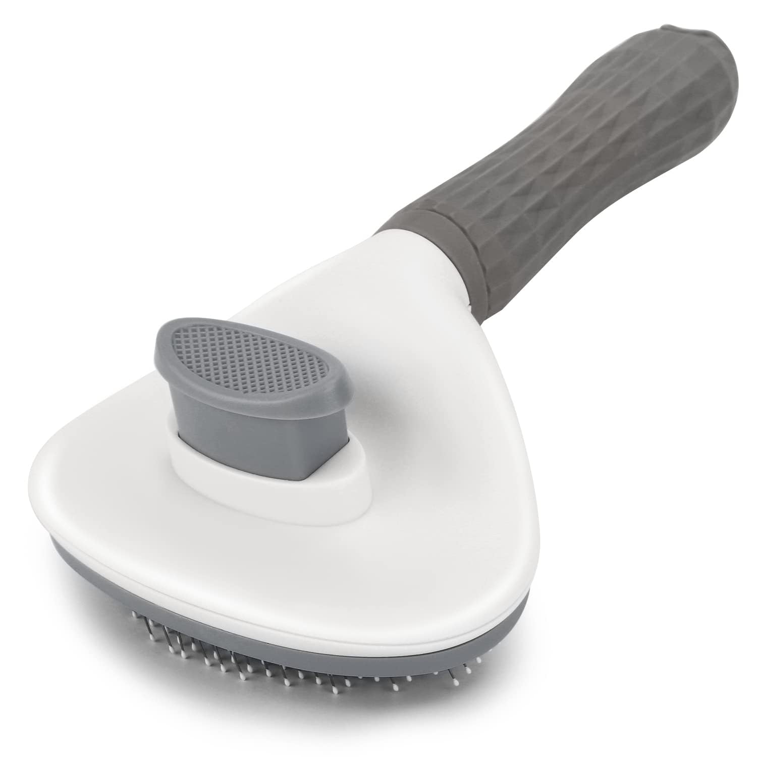 Qseefy Self Cleaning Slicker Brush For Dogs & Cats, Pet Grooming Shedding Brush, Loose Undercoat Hair Remover, Pet Massage Brush