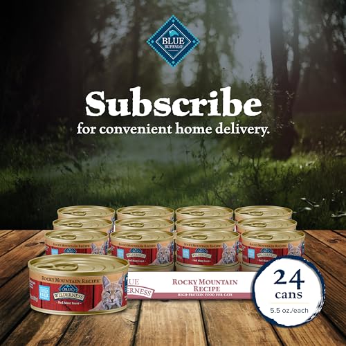 Blue Buffalo Wilderness Rocky Mountain Recipe Adult Wet Cat Food Pat  , Chicken-Free & Grain-Free Recipe, Made with Natural Ingr