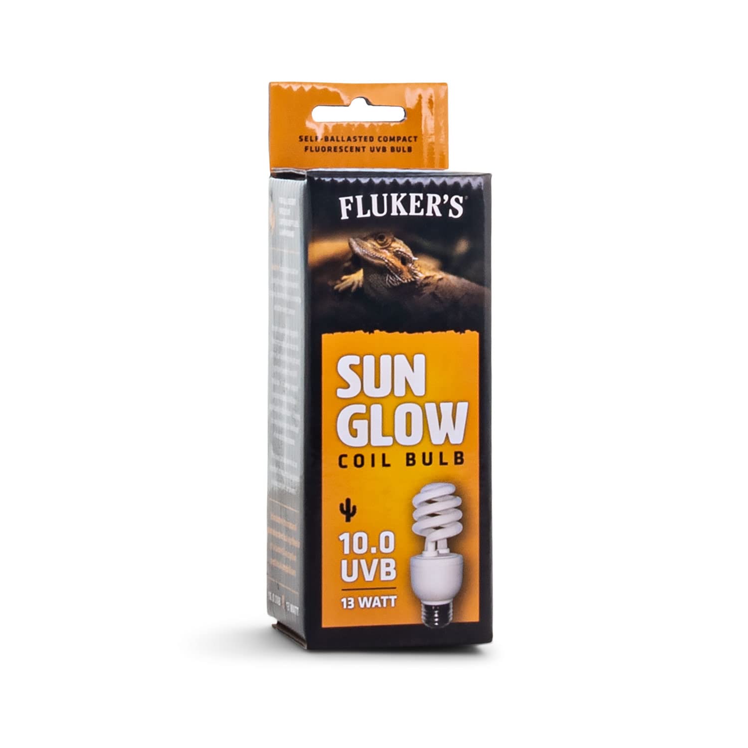 Fluker? Sun Glow 10.0 Uvb Fluorescent Coil Bulb For Desert Reptiles, Reptile Heat Light Stimulates Natural Synthesis Of Vitamin D In Captive Reptiles, 13 Watt